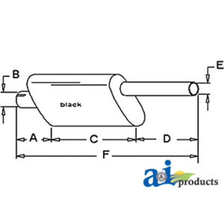 A & I PRODUCTS Muffler 31" x10" x5" A-70237811